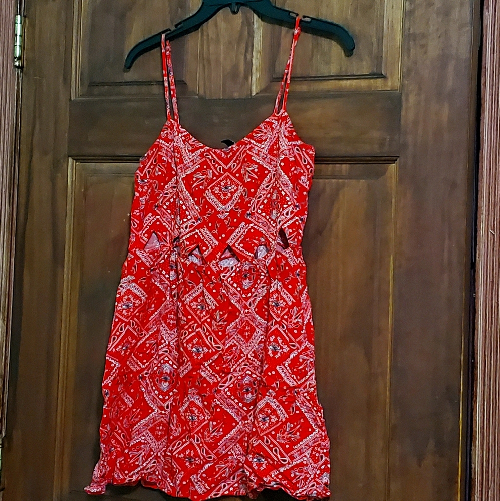 HnM Mini Red Bandana, Cut Out, Mini Dress sz S